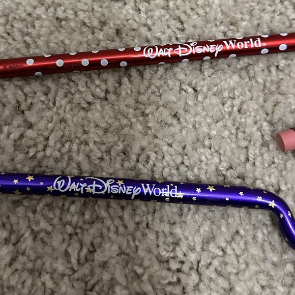 Walt Disney World Resort Mickey and Minnie Shaped Wooden Pencils - Picture 3 of 3